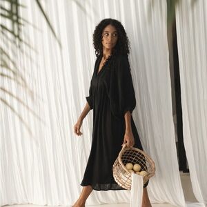 Daughters of India Black Midi Dress